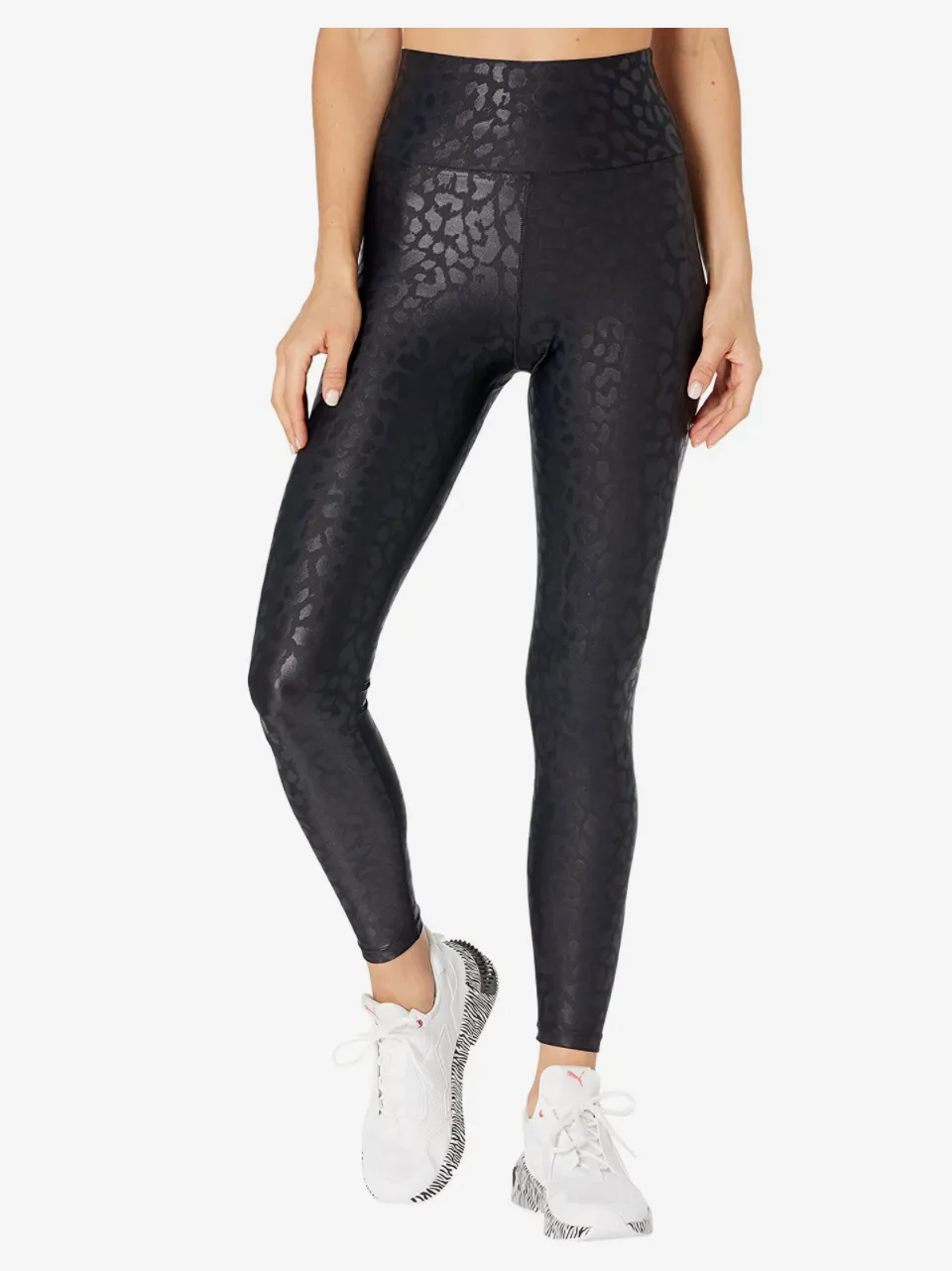 Carbon38 High-Rise 7/8 Leggings In Leopard Takara Shine