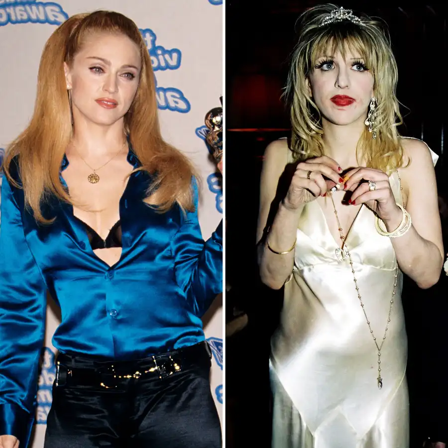 Celeb Feuds That Played Out VMAs Madonna Courtney Love