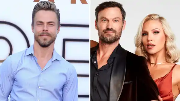 Derek Hough Says 'DWTS' Couple Brian and Sharna Are 'Leading With Love'