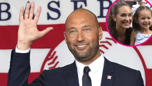 Derek Jeters Wife Hannah Jeter Daughters Make Rare Appearance Hall Fame Induction