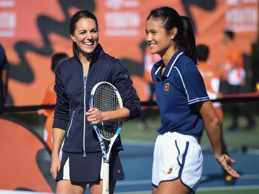 Duchess Kate Middleton Shows Off Tennis Skills With U.S. Open Winner Emma Raducanu