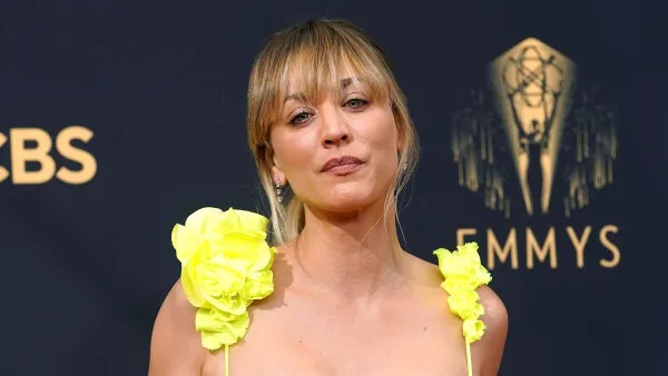 Feature Kaley Cuoco Beauty Fashion 2021 Emmys Red Carpet