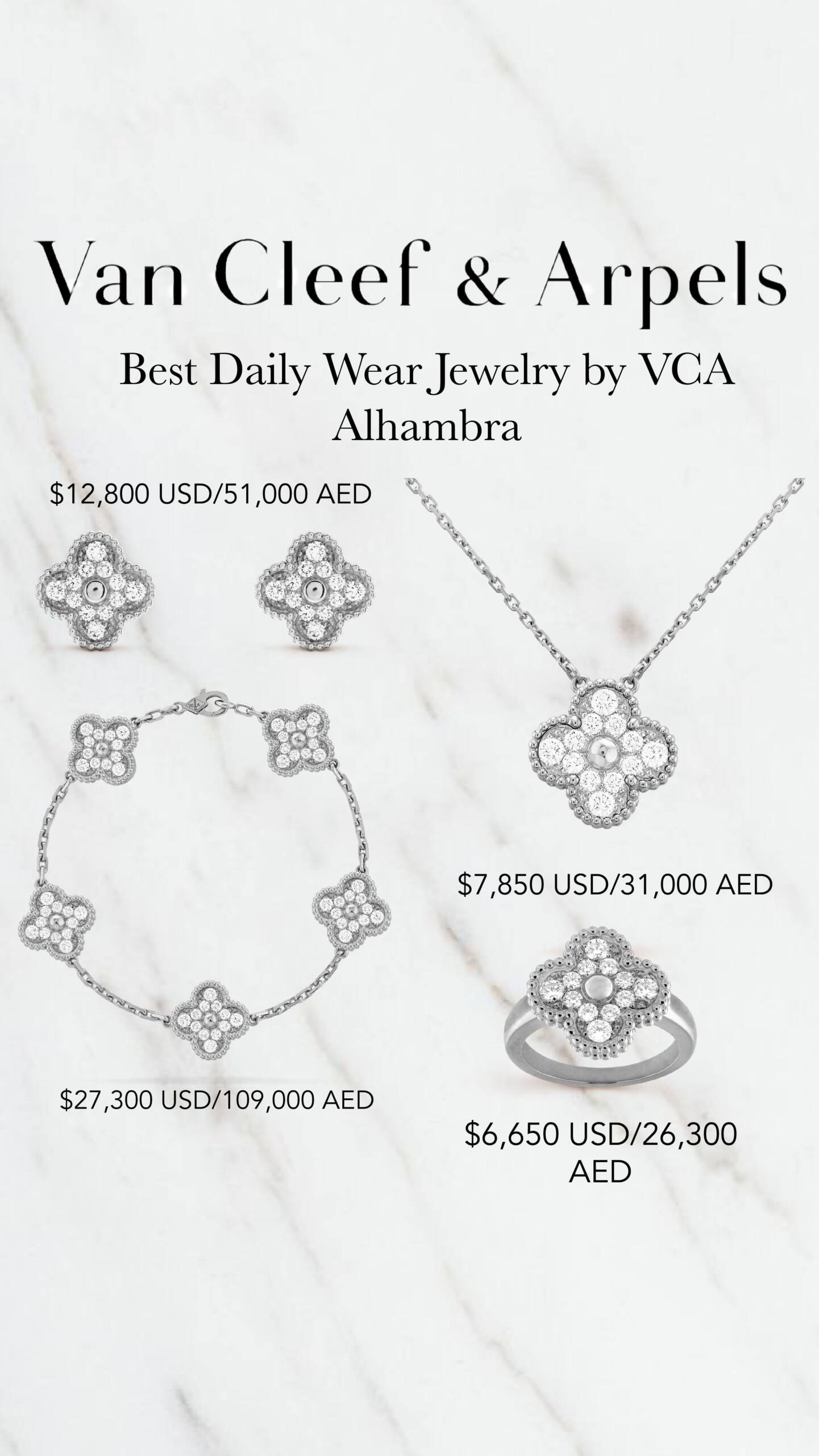 Van Cleef and Arpels Alhambra ,Van Cleef and Arpels care guide