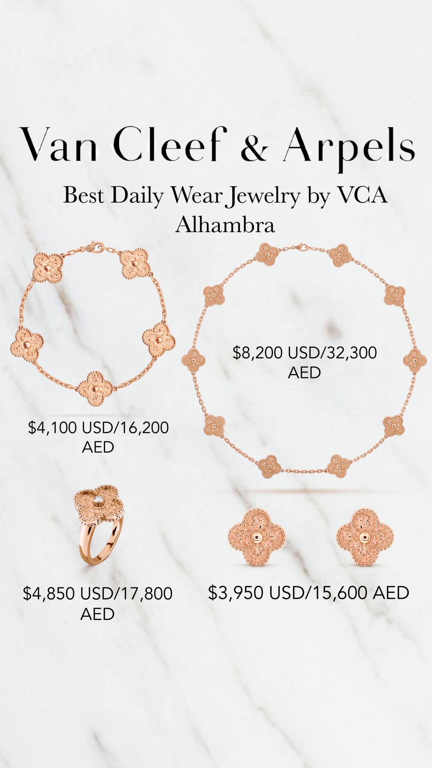 Van Cleef and Arpels Alhambra ,Van Cleef and Arpels care guide