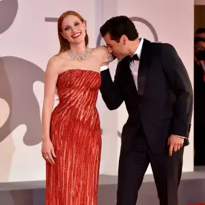 Jessica Chastain and Oscar Isaac at the Scenes from a Marriage premiere
