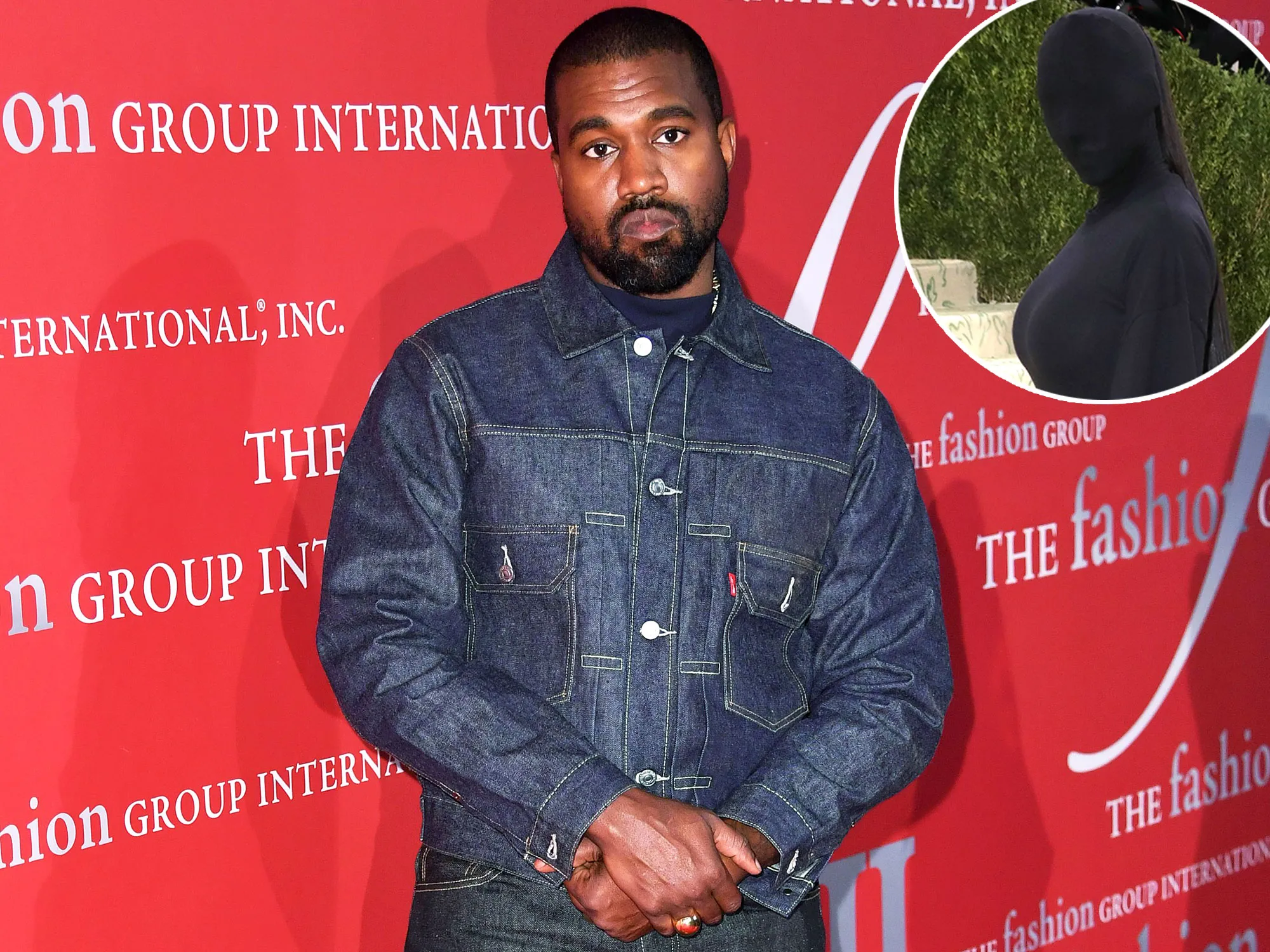 Kanye West Supports Estranged Wife Kim Kardashian Met Gala 2021 Look