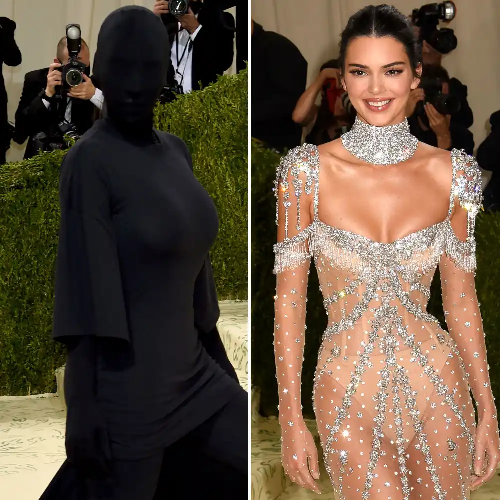 Kim K&rsquo;s Met Gala Look Turned Sis Kendall Jenner Nearly Invisible