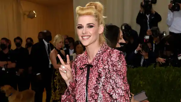 Pink! Peace Signs! Kristen Stewart Serves Up All the Retro Vibes at the 2021 Met Gala