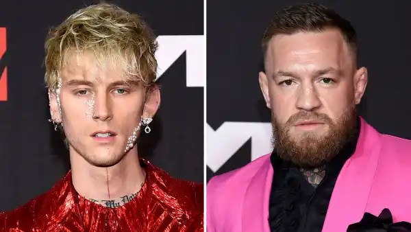 Machine Gun Kelly Knocks Microphone Away When Asked About Conor McGregor VMAs Incident