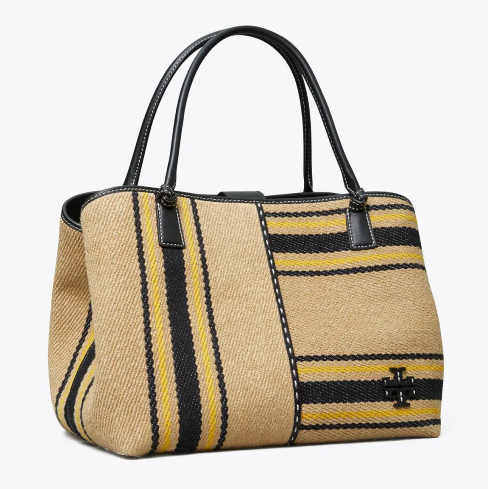 McGraw Linen Stripe Oversized Satchel