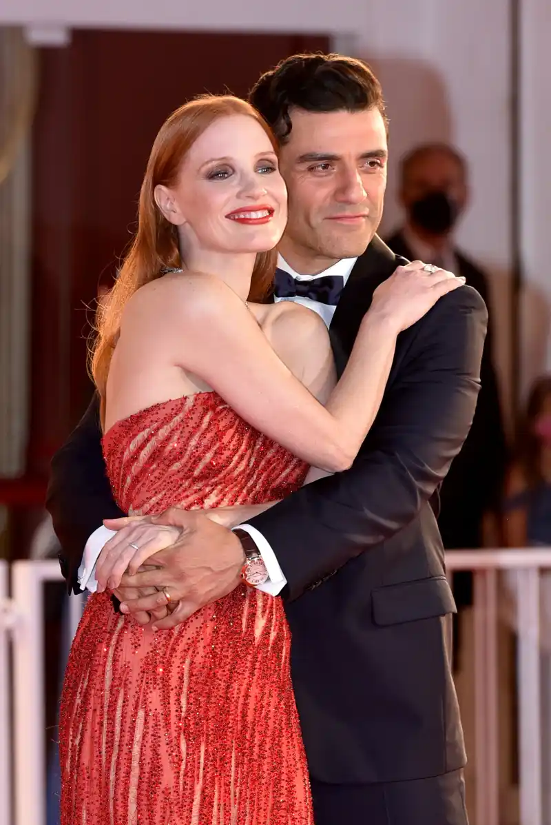 Jessica Chastain and Oscar Isaac at the Scenes from a Marriage premiere
