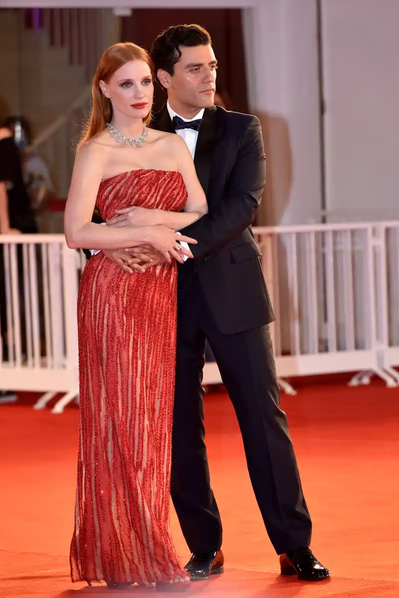 Jessica Chastain and Oscar Isaac at the Scenes from a Marriage premiere