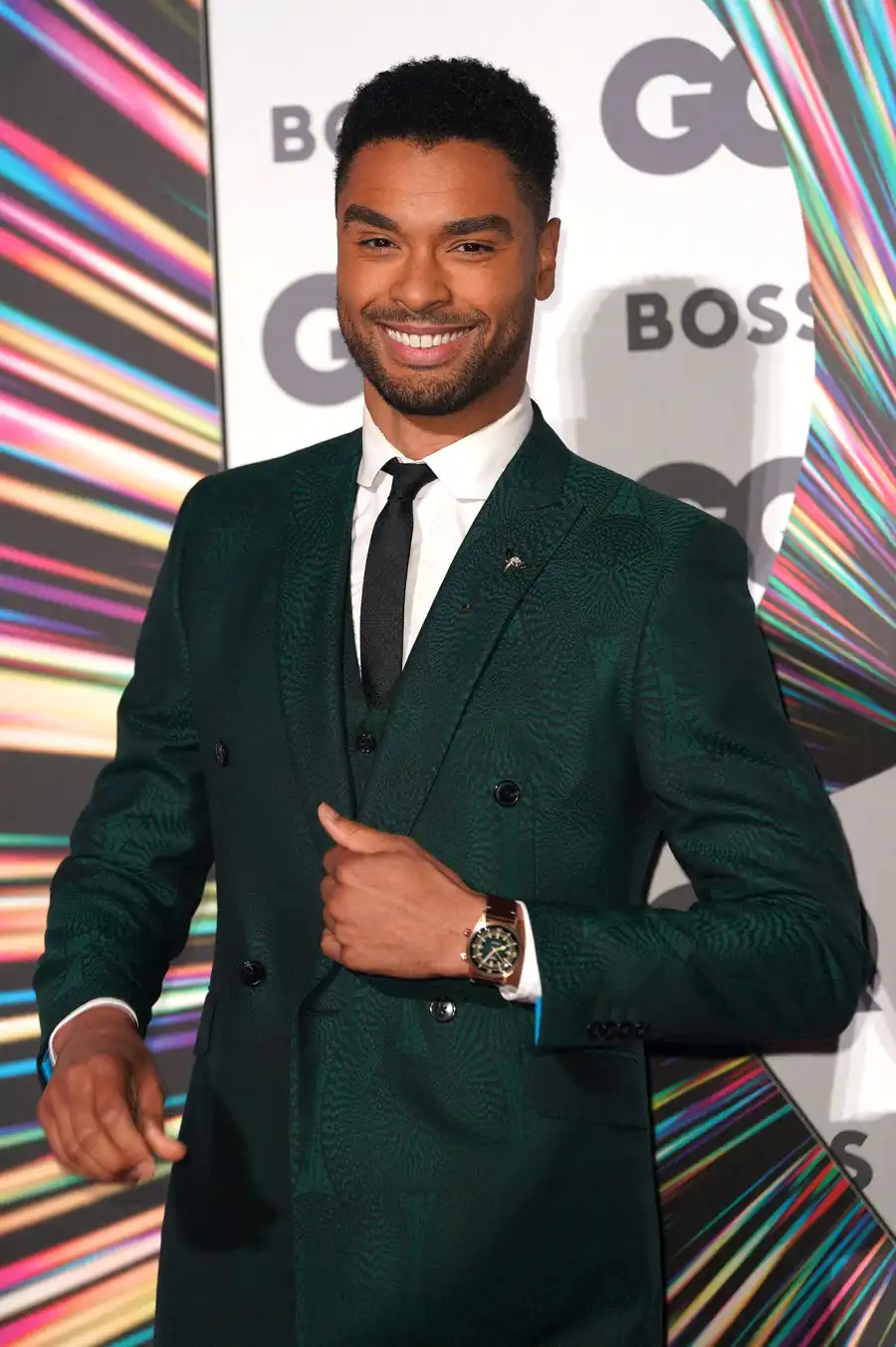 Rege-Jean Page and Girlfriend Emily Brown Make Rare Appearance at 'GQ' Men of the Year in London