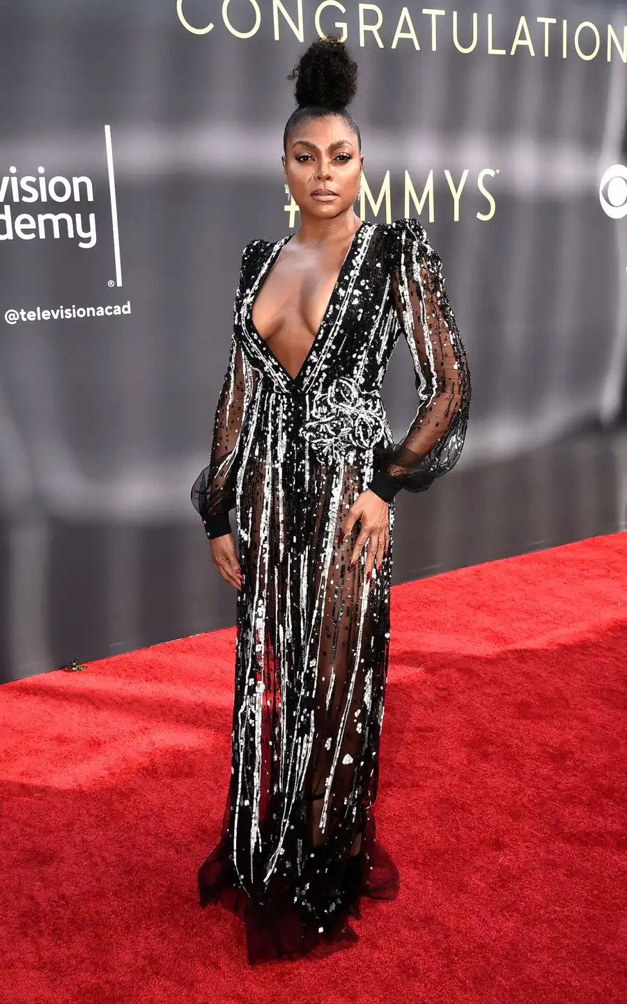 Taraji P Henson 73rd Primetime Emmy Awards Red Carpet Arrival 2021 Emmys