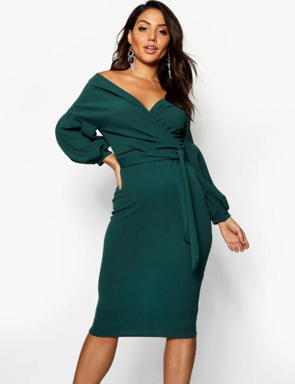 boohoo-green-dress