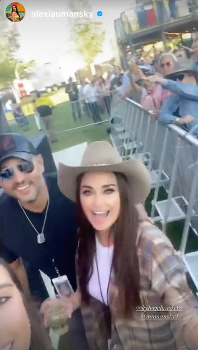 kyle-richards-plaid-shirt-concert