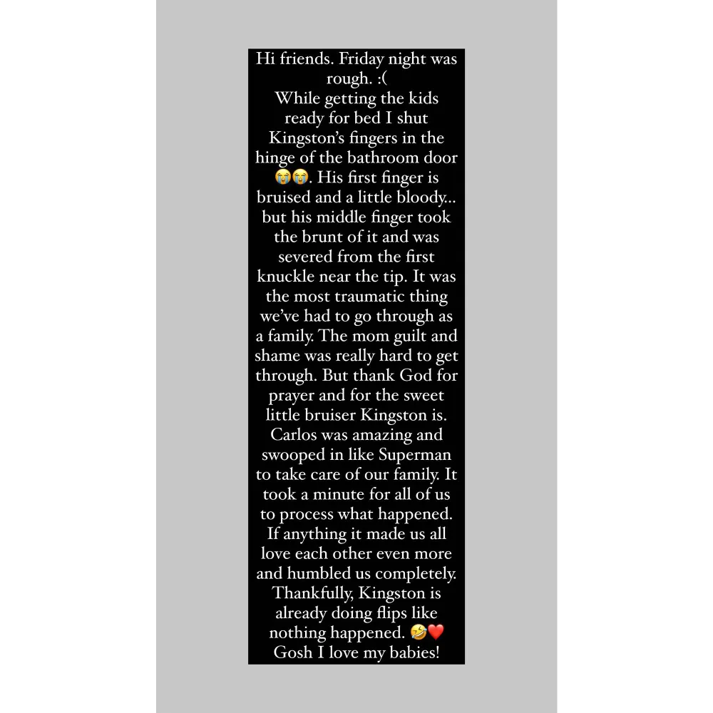 Alexa PenaVega Reveals Son Kingston Lost Finger in &lsquo;Traumatic&rsquo; Accident: He's a 'Champ'