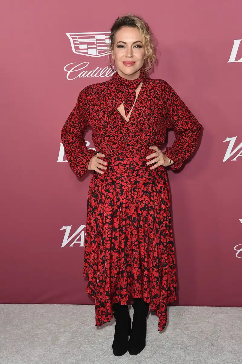 Alyssa Milano Variety Power of Women Red Carpet