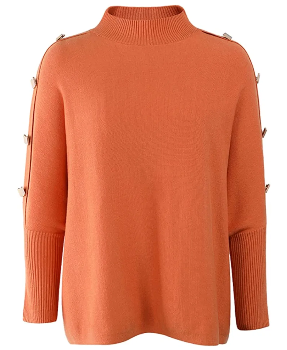 Angashion Women's Casual Oversized Mock Neck Pullover Sweater