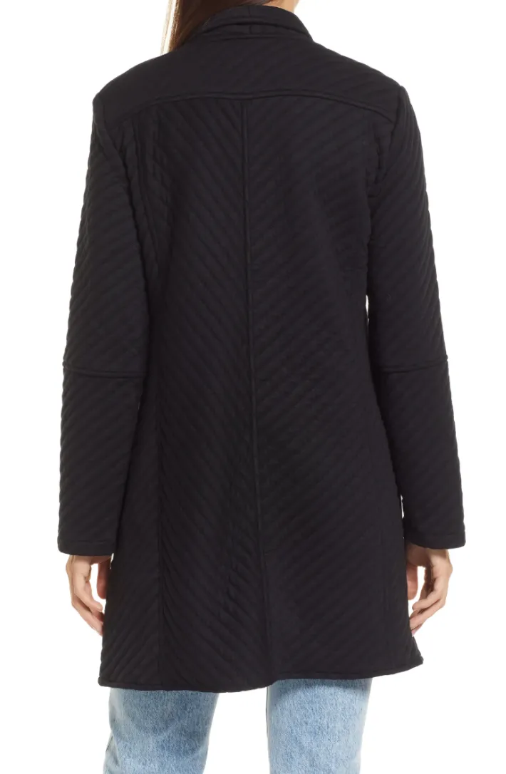 BB Dakota by Steve Madden Soft Landing Draped Open Front Rib Jacket