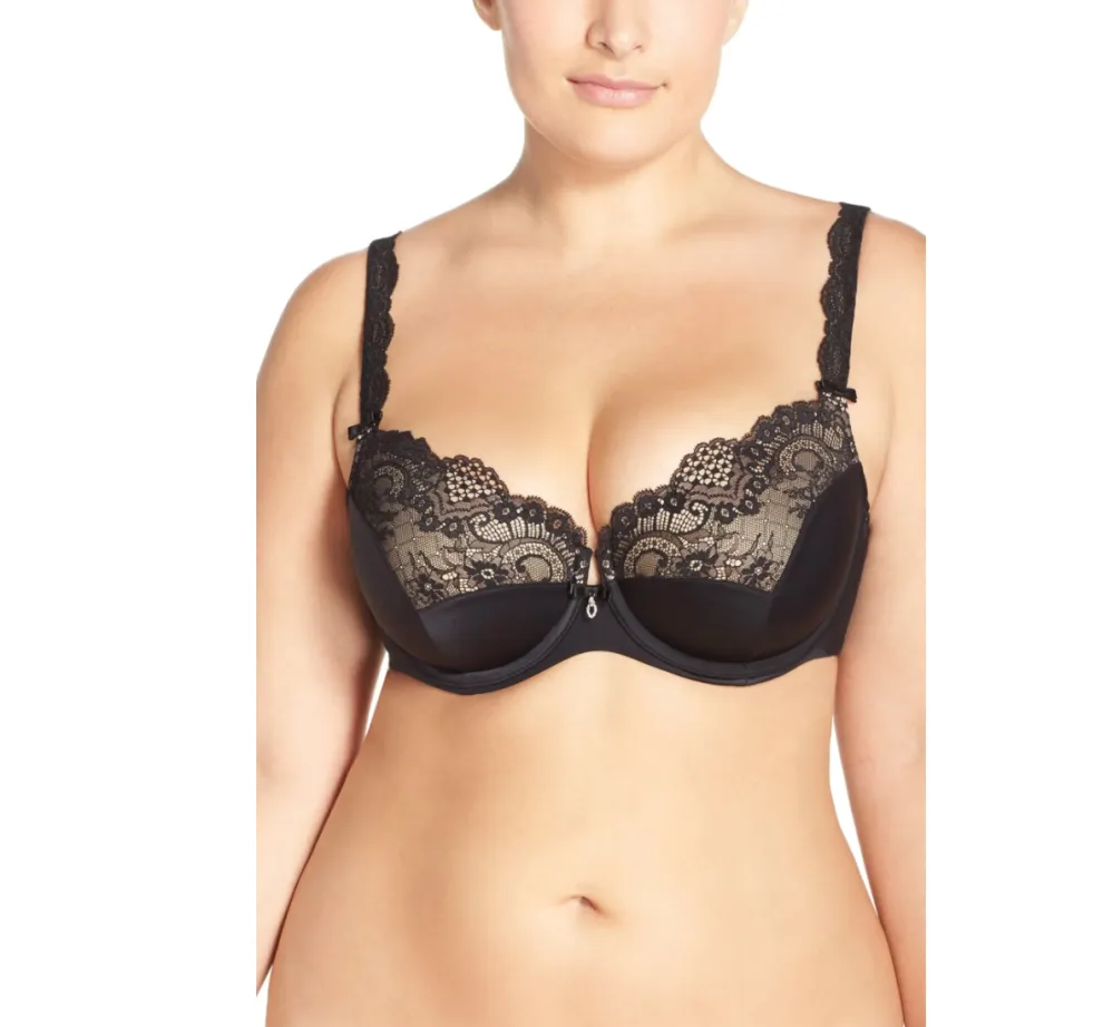 Curvy Couture Tulip Lace Balconette Bra