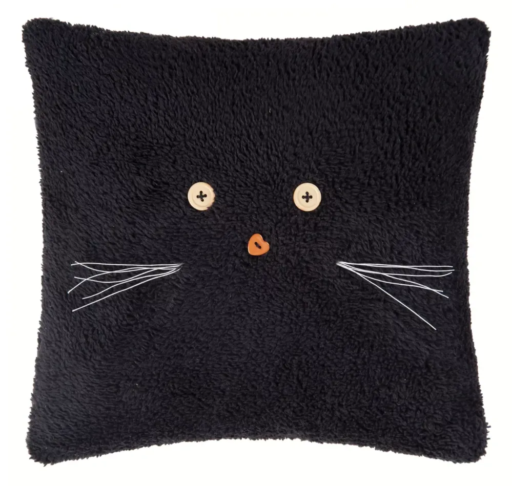 Gallerie II 12 x 12 Black Cat Halloween Throw Pillow