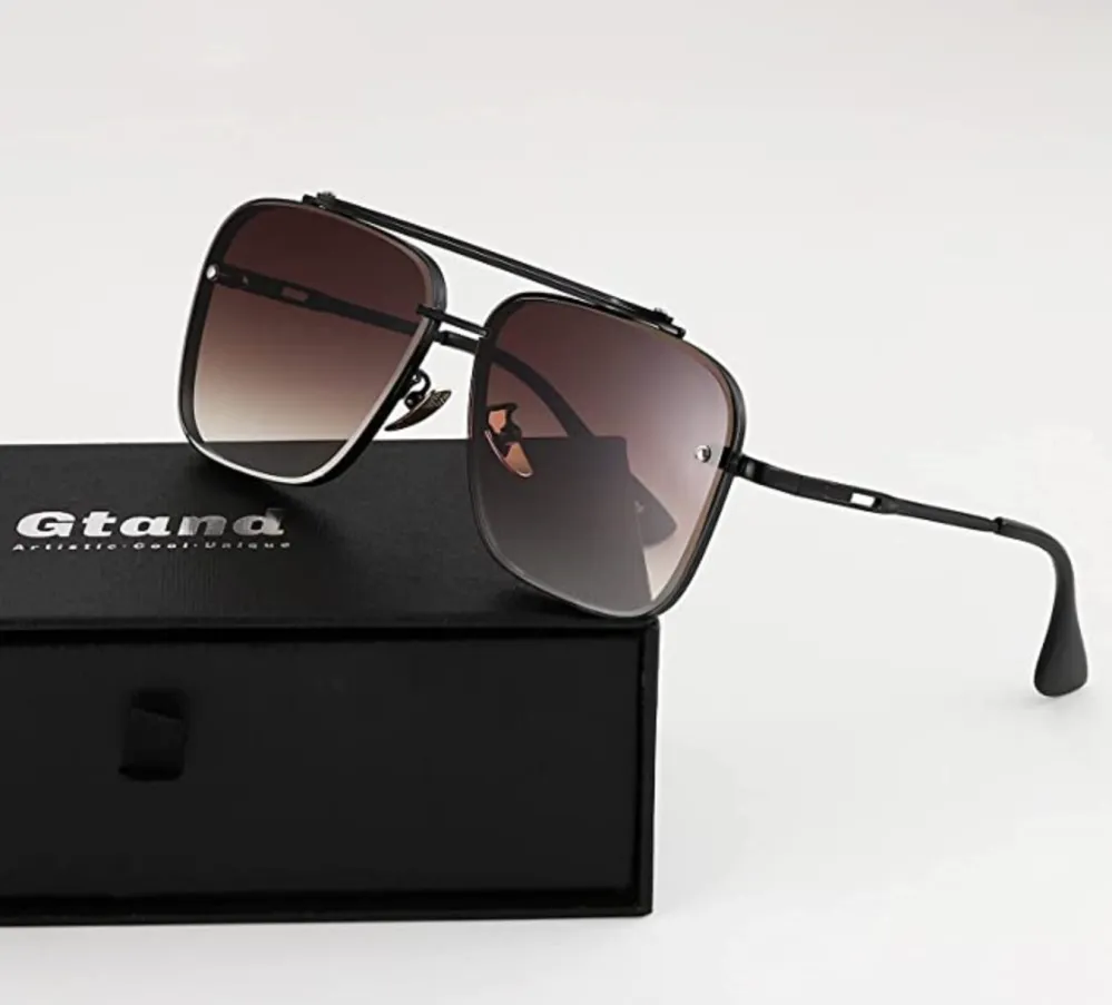 Gtand Trendy Square Aviator Gradient Sunglasses