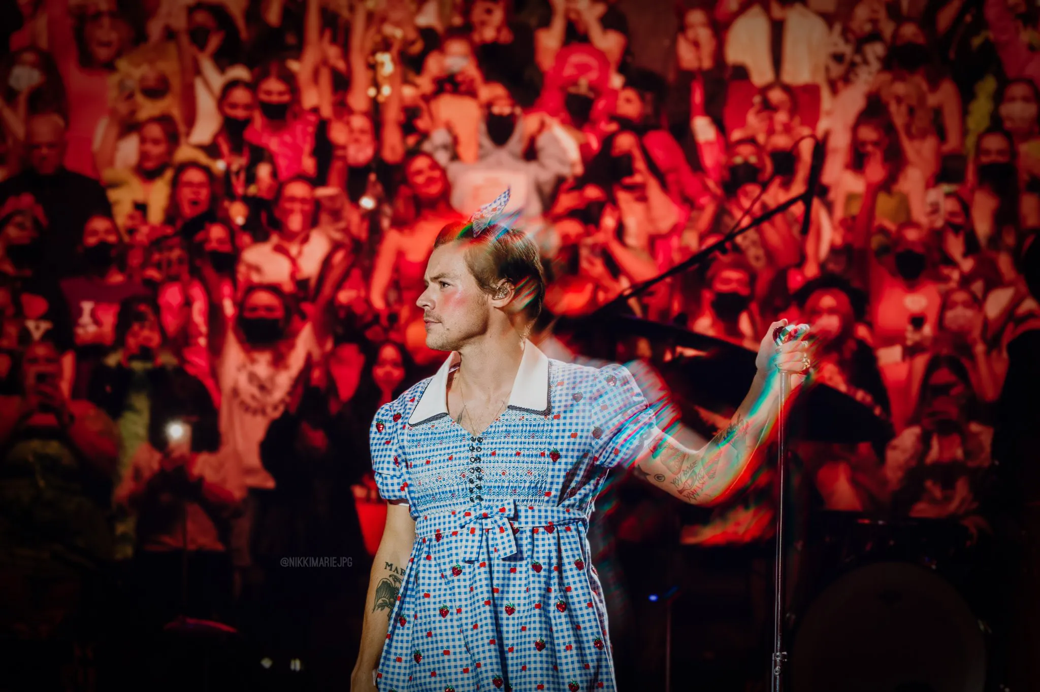 Harry Styles Performs in Dorothy Costume Halloween 2021