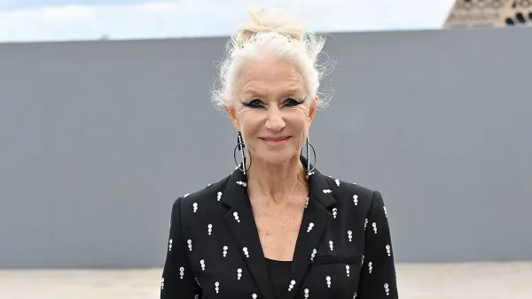 Helen Mirren 76 Struts Down LOreal Catwalk Paris Fashion Week