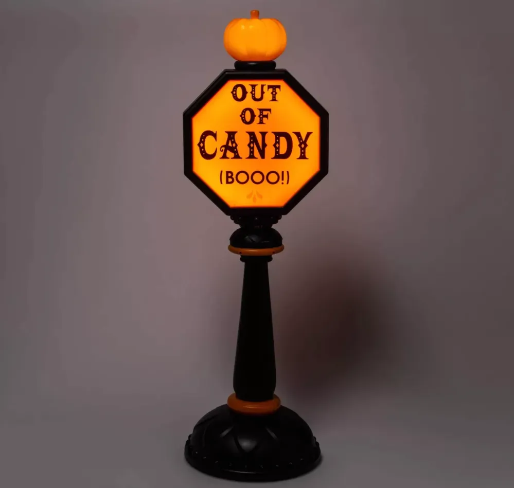 Hyde & EEK! Boutique&trade; 42 Lit Trick or Treat Stop Sign Halloween Decorative Scene Prop
