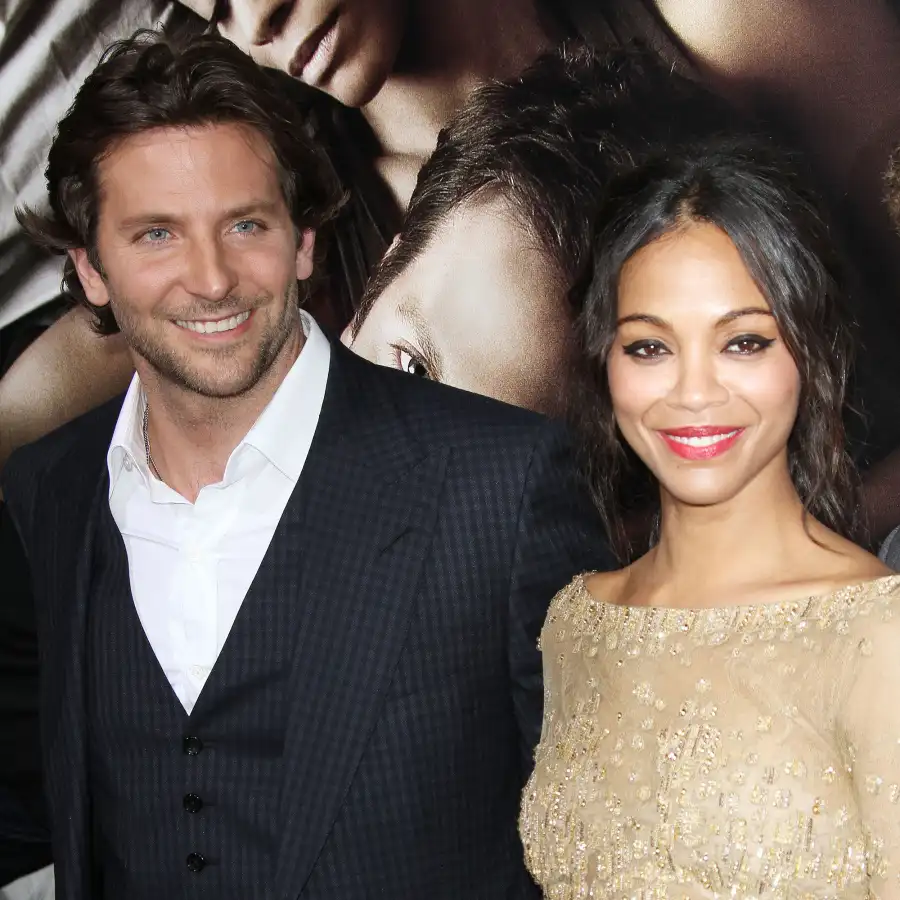 Marvel Stars Who Dated Each Other Zoe Saldana Bradley Cooper