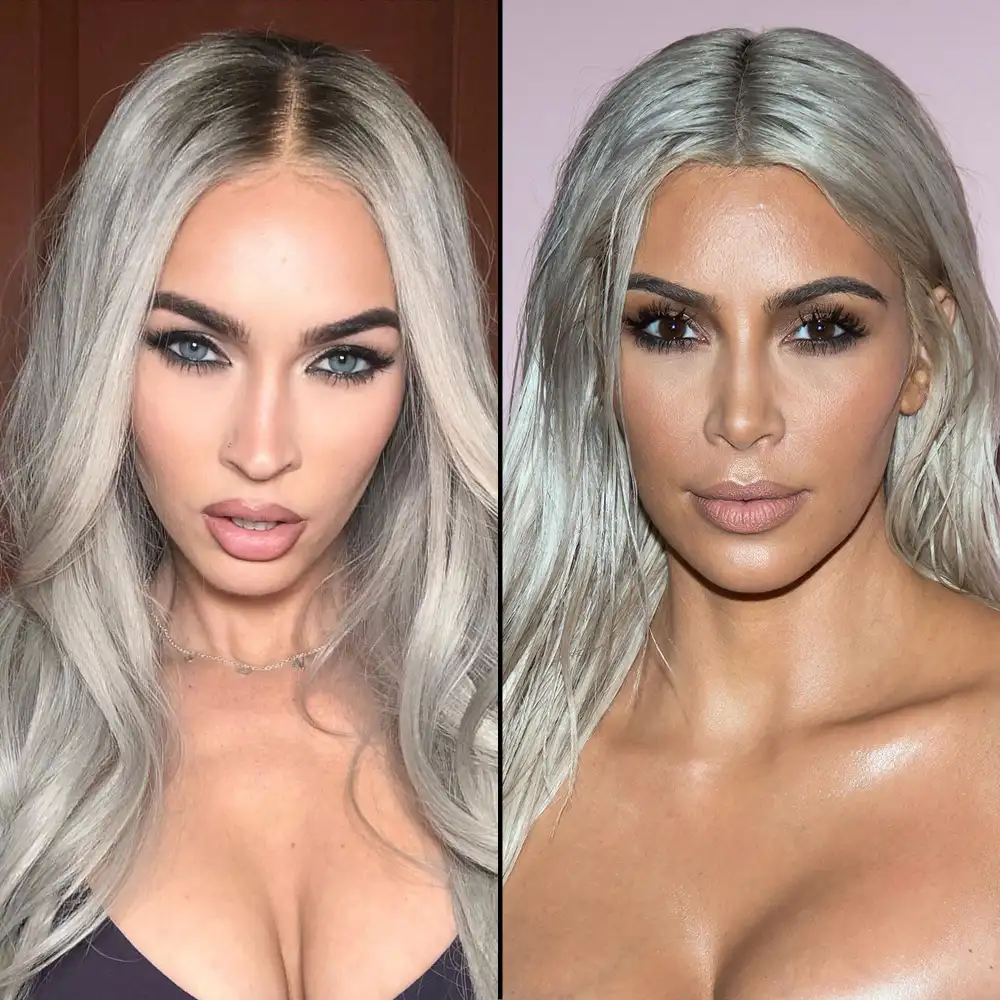 Megan Fox Debuts Icy Silver Hair &mdash; and Fans Are Convinced She Looks Like Kim Kardashian