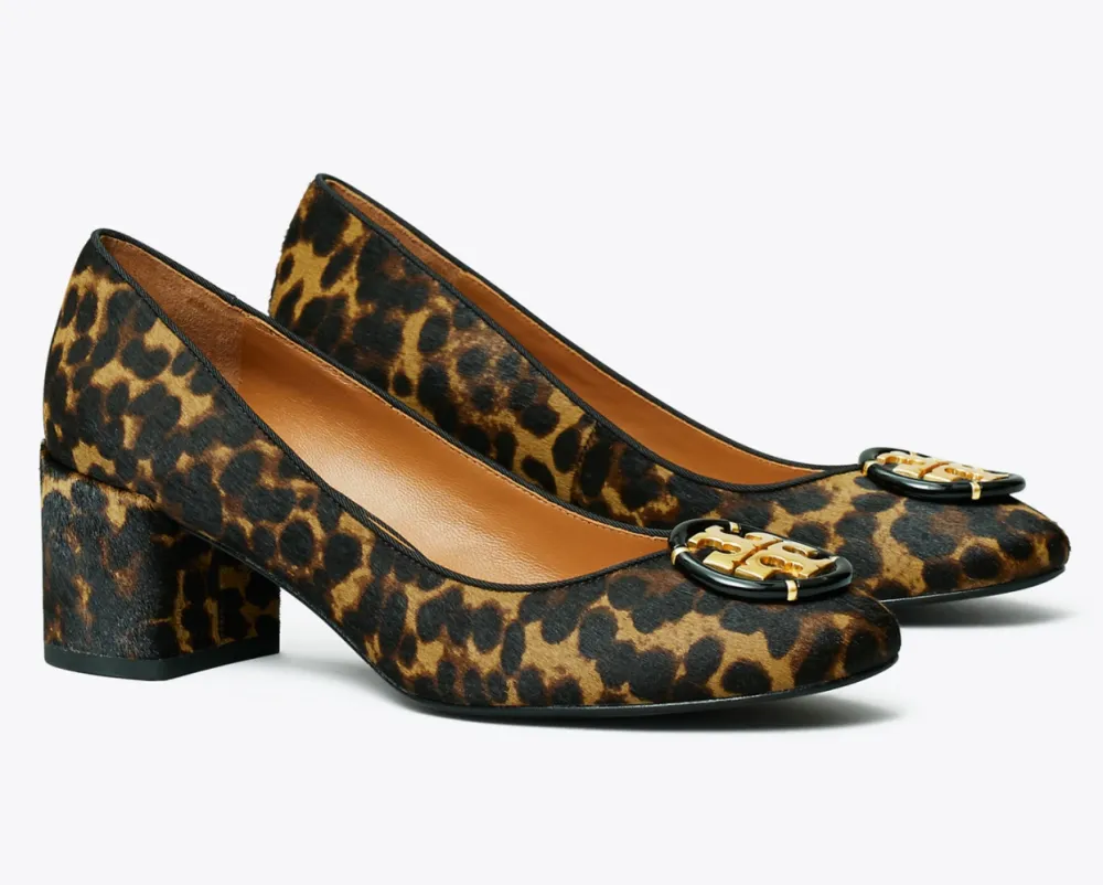 Multi-Logo Leopard Pump