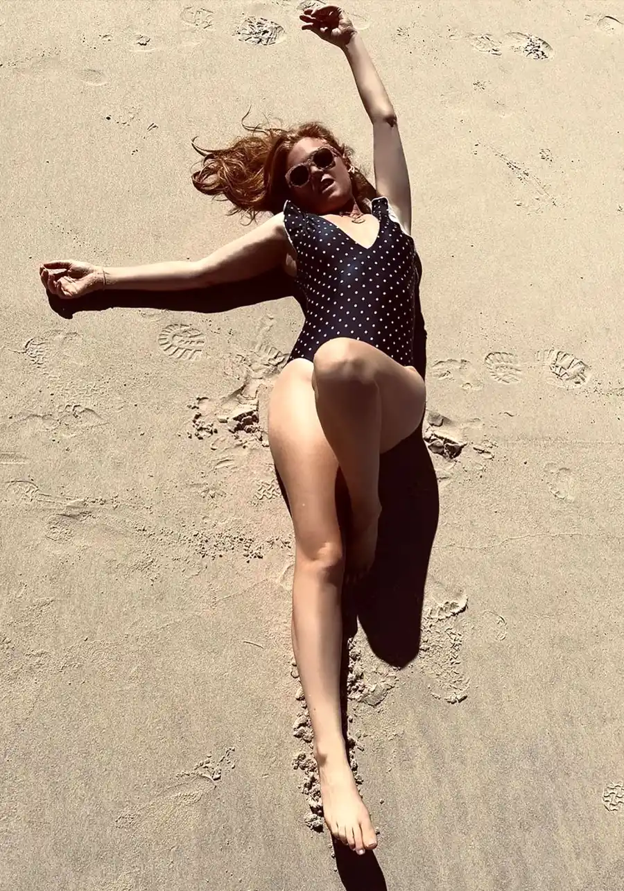 Polka Dots! Ruffles! Isla Fisher’s One-Piece Is Equal Parts Chic and Sexy