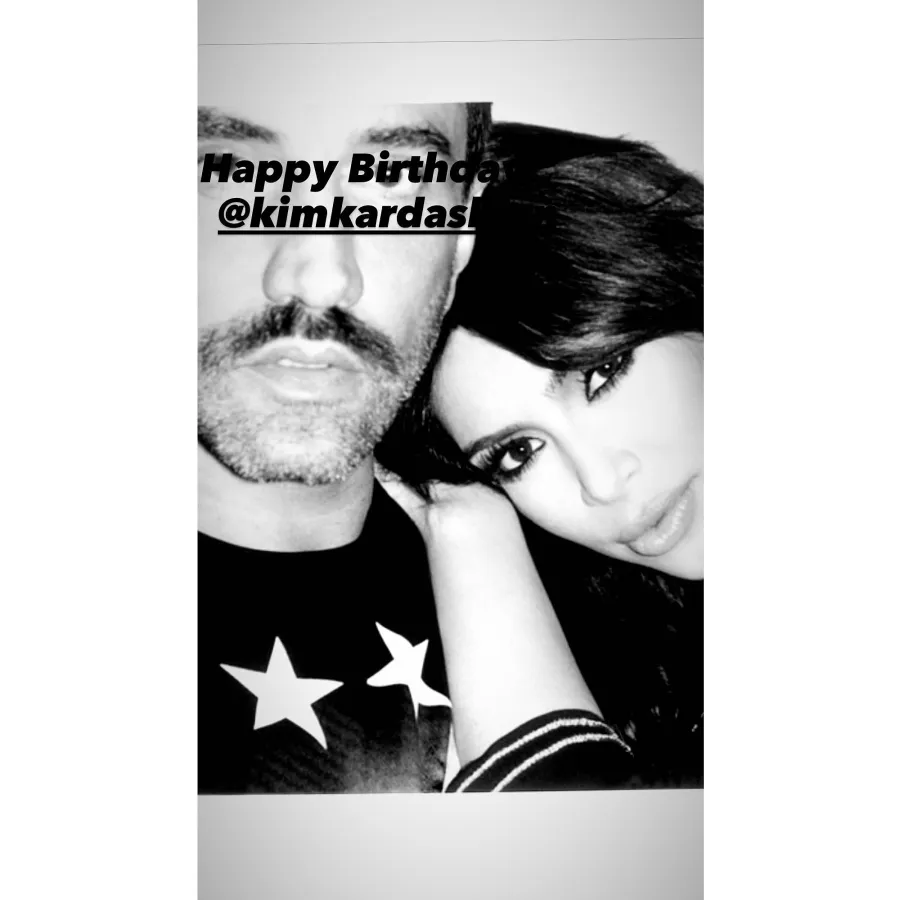 Riccardo Tisci Kim Kardashian Is 41 Send Birthday Greetings