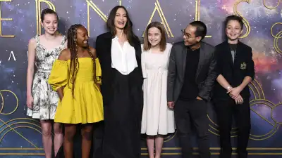 See Angelina Jolie Posing With 5 of Her Kids at 'Eternals' Premiere