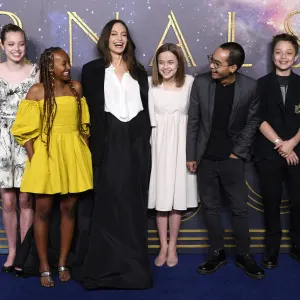 See Angelina Jolie Posing With 5 of Her Kids at 'Eternals' Premiere