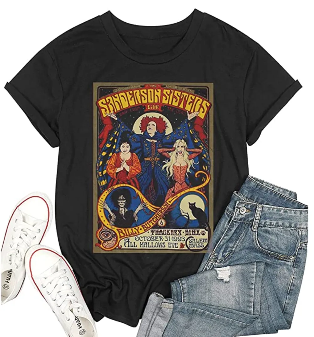 T&Twenties Halloween Hocus Pocus Casual Tee Shirt