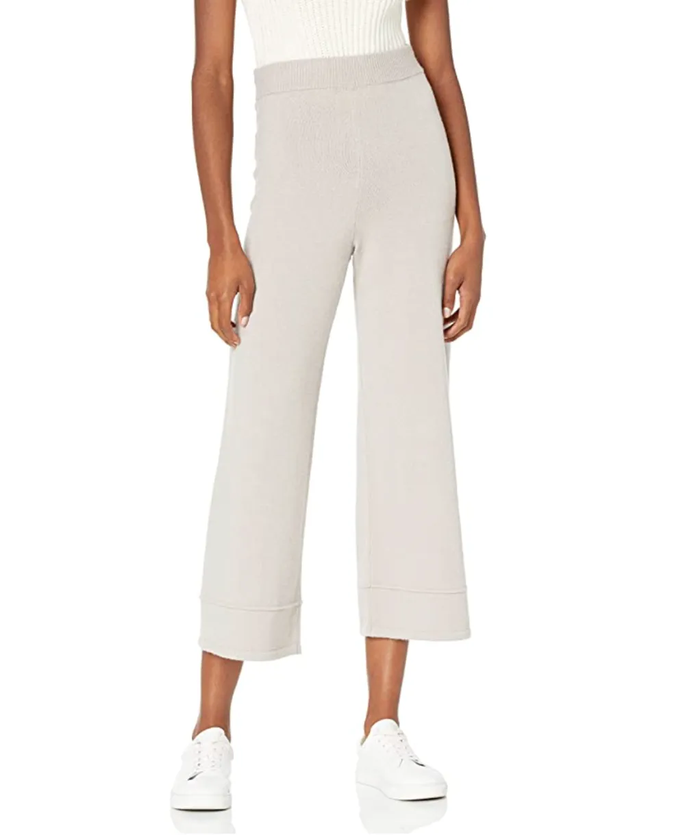 The Drop Women's Bernadette Pull-on Loose-fit Cropped Sweater Pant
