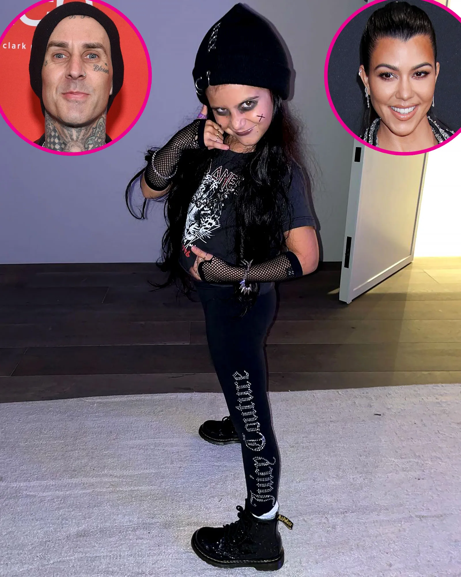 Travis Barker Approves of Kourtney Kardashian’s Daughter Penelope's Punk Rock Look: Photo