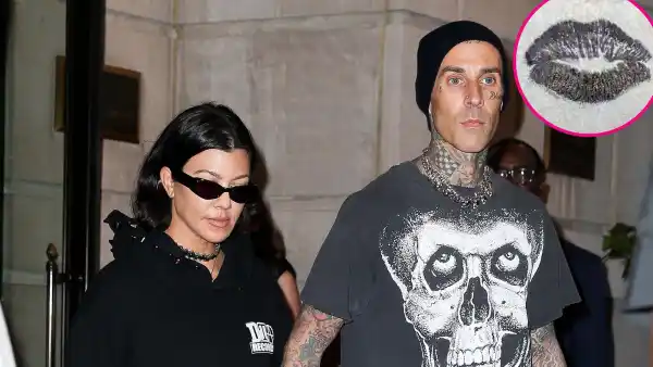 Travis Barker Just Got Kourtney Kardashians Lips Inked His Arm