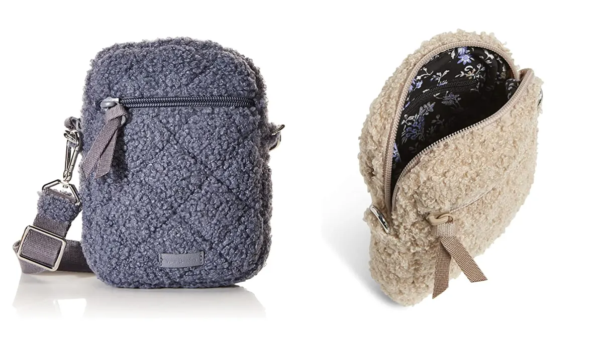 Vera Bradley Teddy Fleece Sherpa RFID Small Convertible Crossbody Purse
