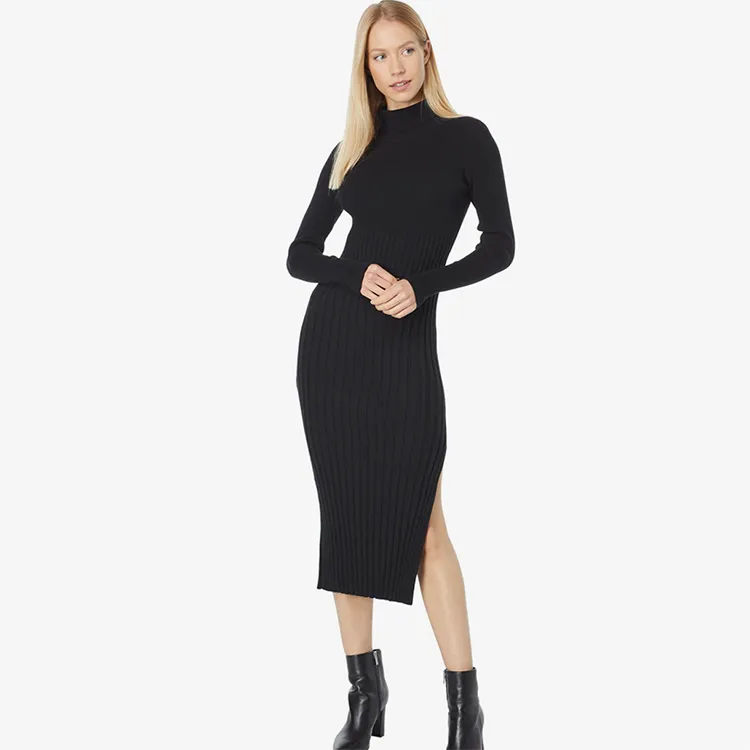 black-turtleneck-dress