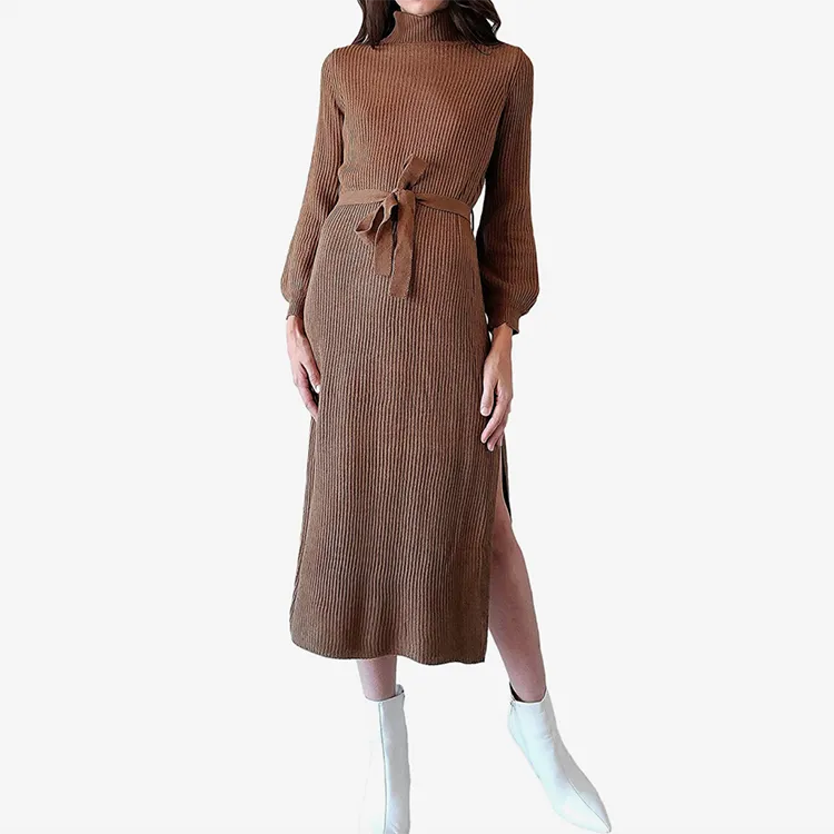 brown-mididress