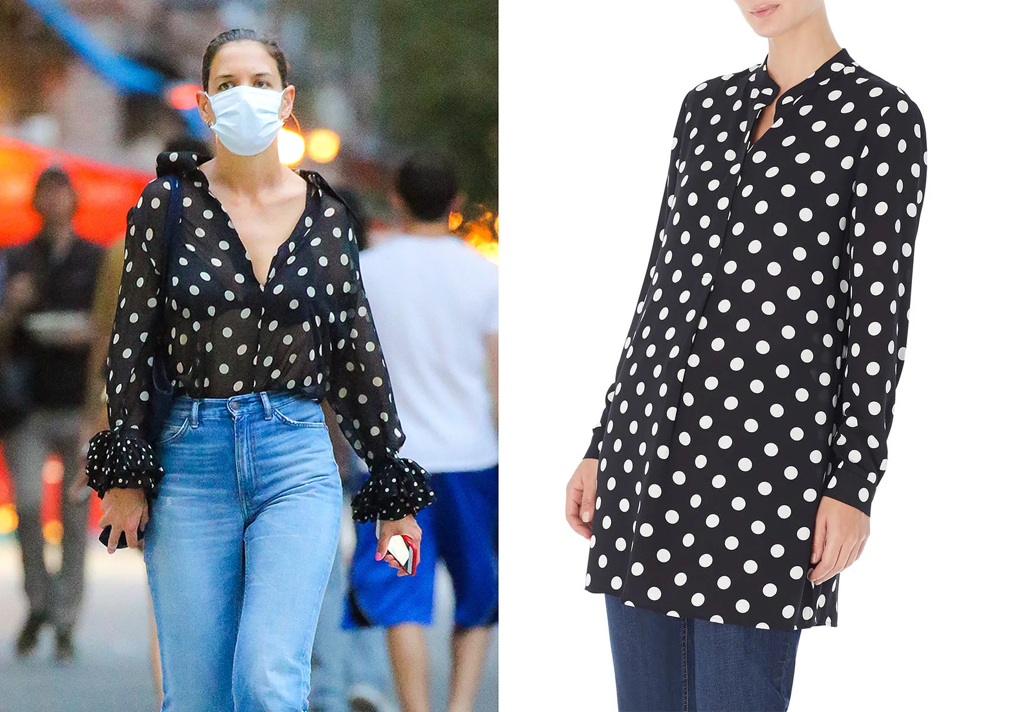 katie-holmes-polka-dot-blouse