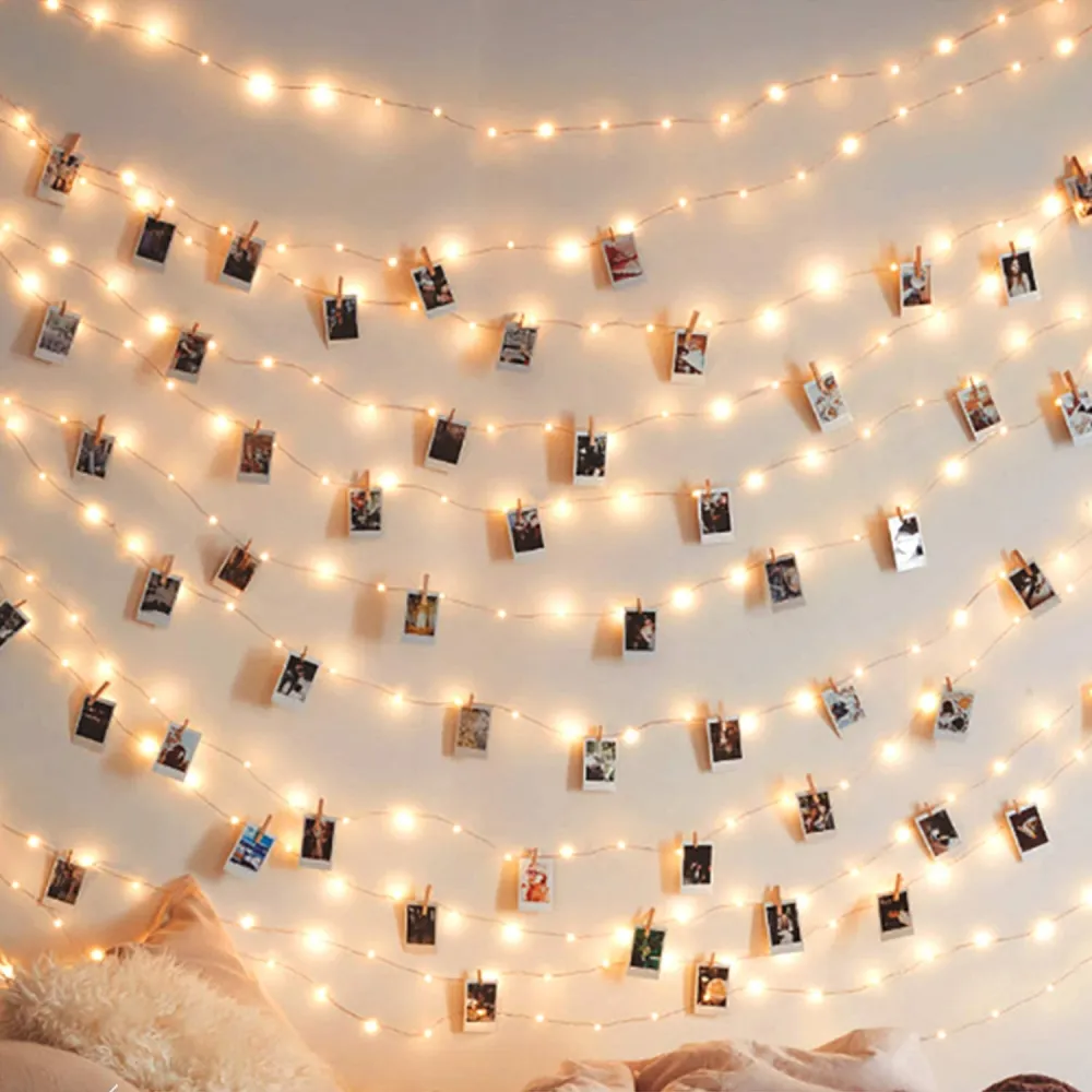 50 LEDs 50 Photo Clips String Light