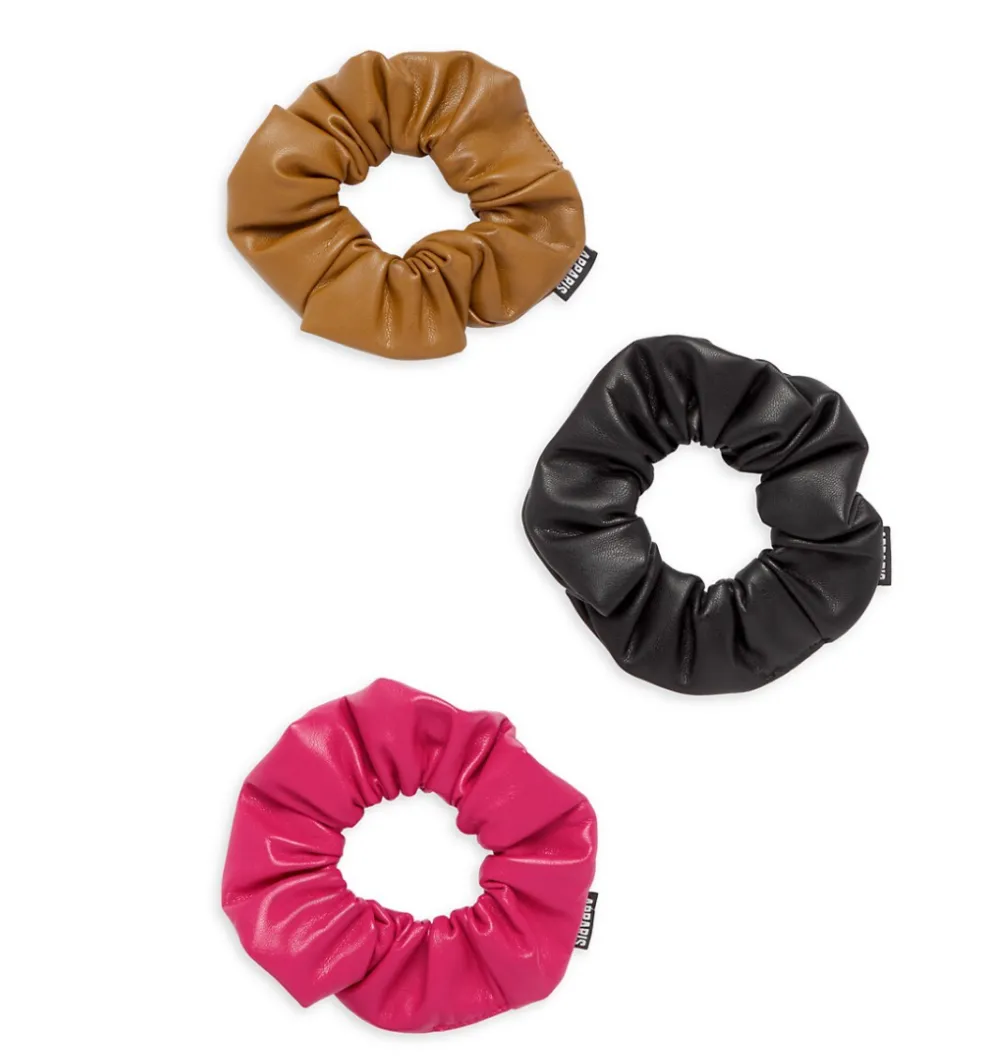 Apparis 3-Piece Yuki Vegan Leather Scrunchie Set