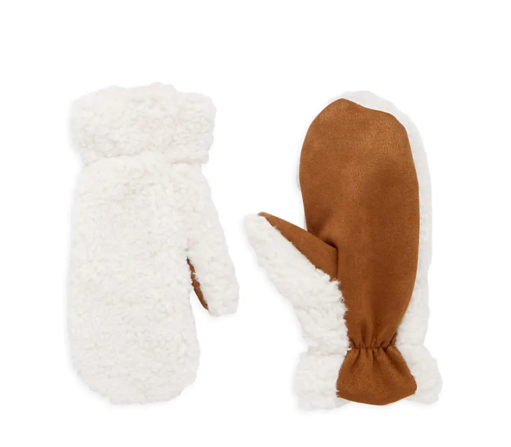 Apparis Adley Faux Shearling & Suede Mittens