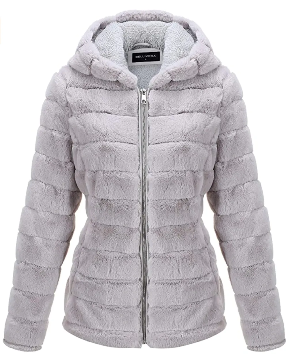 Bellivera Womens Faux Fur Coat