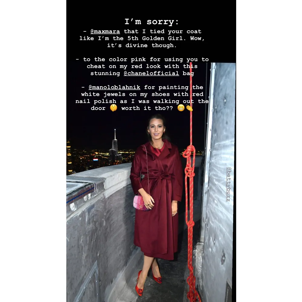 Blake Lively Paints Her Manolo Blahniks With Nail Polish to Match Her Dress 2